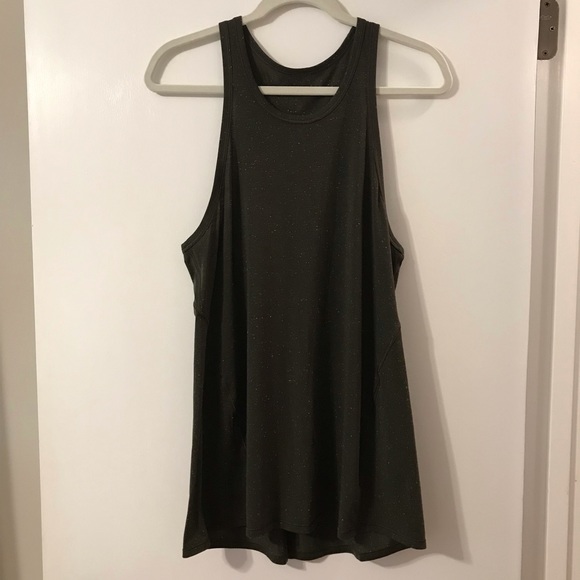 Lululemon Goal Up Tank - Dark Olive/White - Size 6 - Picture 1 of 5